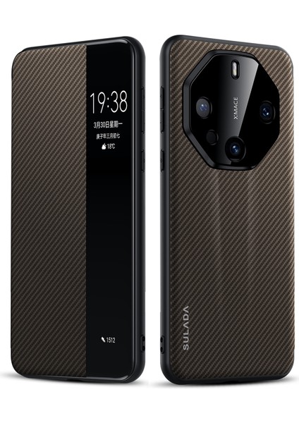 Huawei Mate 60 Rs Ultimate Için Sulada Akıllı Pencere Pu Kılıf (Yurt Dışından)