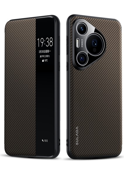 Huawei Pura 70 Için Sulada Akıllı Pencere Pu Kılıf (Yurt Dışından)