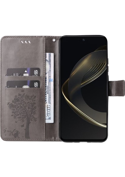 Huawei Nova 12 Se / Nova 11 Se Için Ağaç Kedi Deri Kılıf (Yurt Dışından) fırsatları
