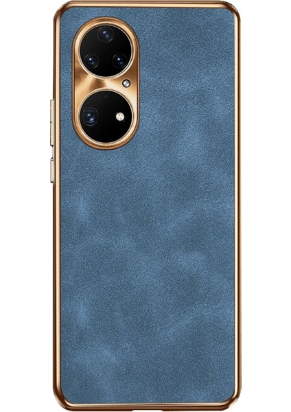 Huawei P50 Pro Için Kuzu Derisi Telefon Kılıfı (Yurt Dışından)