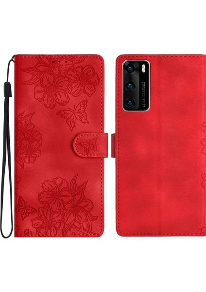 Huawei P40 Için Kiraz Çiçeği Kılıfı (Yurt Dışından)