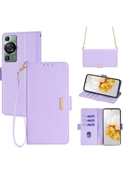 Huawei P60 / P60 Pro Için Crossbody Deri Kılıf (Yurt Dışından)