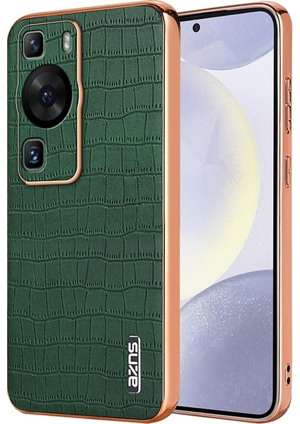 Huawei P60 / P60 Pro Için Azns Timsah Dokulu Kılıf (Yurt Dışından)
