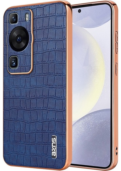 Huawei P60 / P60 Pro Için Azns Timsah Dokulu Kılıf (Yurt Dışından)