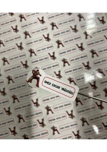 Okul Etiketi, Kalem Defter Etiketi, Iron Man Etiketi - 222 Adet Folyo Sticker fırsatları