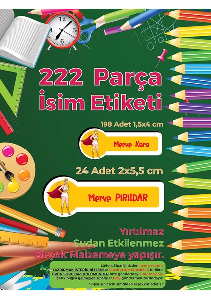 Okul Etiketi Kalem Defter Etiketi, She-Ra Etiketi - 222 Adet Folyo Sticker modelleri