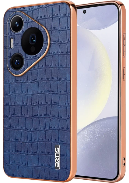 Huawei Pura 70 Pro / 70 Pro+ Için Azns Timsah Dokulu Kılıf (Yurt Dışından)