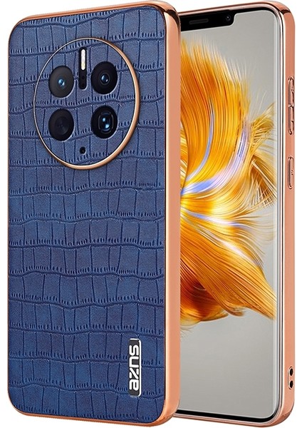 Huawei Mate 50 Pro Için Azns Timsah Dokulu Kılıf (Yurt Dışından)