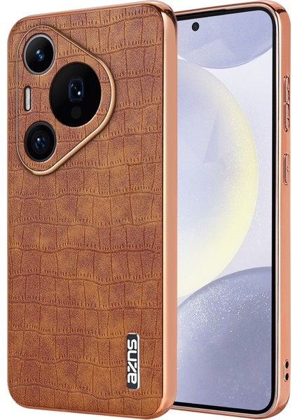 Huawei Pura 70 Pro / 70 Pro+ Için Azns Timsah Dokulu Kılıf (Yurt Dışından)