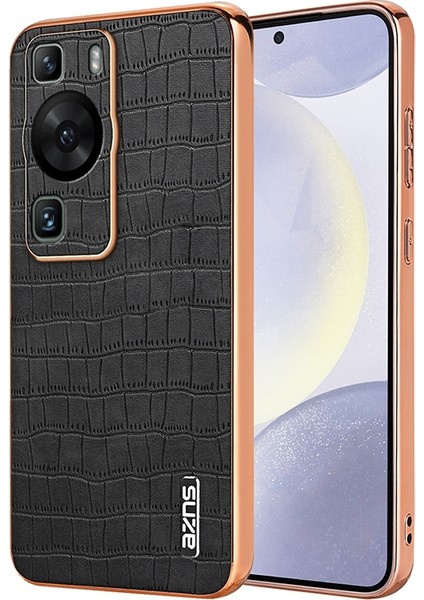 Huawei P60 / P60 Pro Için Azns Timsah Dokulu Kılıf (Yurt Dışından)