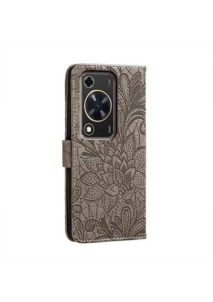 Huawei Enjoy 70 Için Dantel Çiçek Pu Telefon Kılıfı (Yurt Dışından) fırsatları