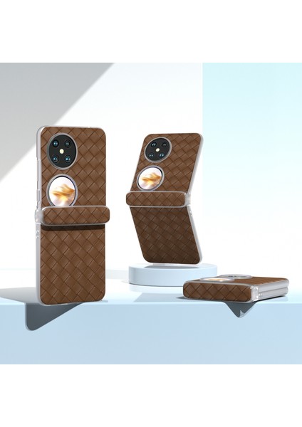 Huawei Pocket 2 Için 3'ü 1 Arada Dokuma Dokulu Pu Kılıf (Yurt Dışından) fiyatları