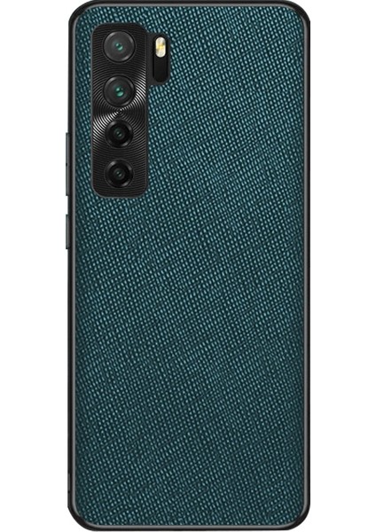 Huawei Nova 7 5g Için Çapraz Doku Pu Telefon Kılıfı (Yurt Dışından)