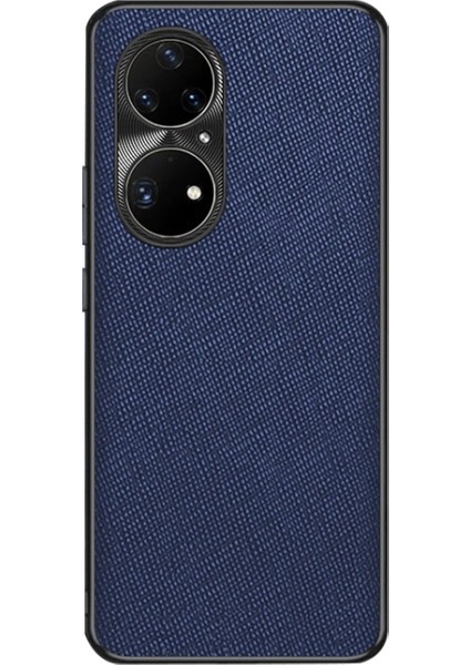 Huawei P50 Pro Için Çapraz Doku Pu Telefon Kılıfı (Yurt Dışından) fiyatları