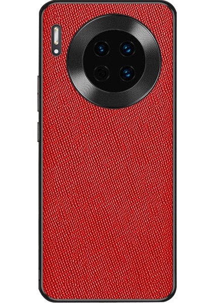 Huawei Mate 30 Için Çapraz Doku Pu Telefon Kılıfı (Yurt Dışından)