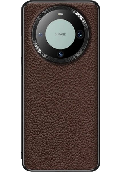 Huawei Mate 60 Pro Için Litchi Dokulu Deri Kılıf (Yurt Dışından)