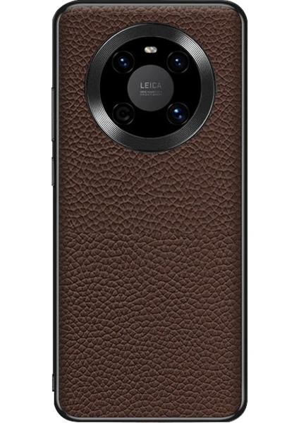 Huawei Mate 40 Için Litchi Dokulu Deri Kılıf (Yurt Dışından)