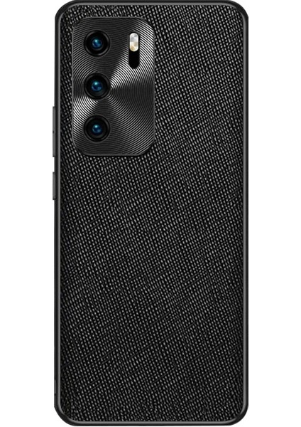 Huawei P40 Için Çapraz Doku Pu Telefon Kılıfı (Yurt Dışından)