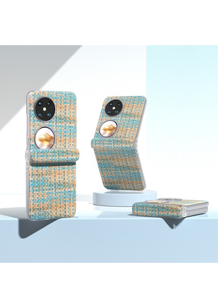 Huawei Pocket 2 Için 3'ü 1 Arada Eşkenar Dokulu Pu Kılıf (Yurt Dışından) fiyatları