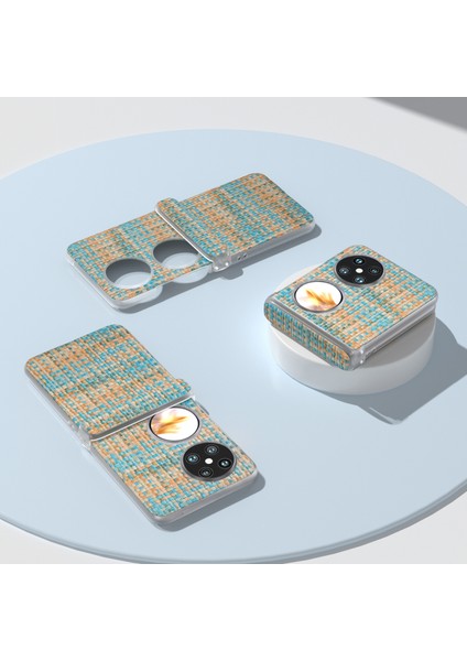 Huawei Pocket 2 Için 3'ü 1 Arada Eşkenar Dokulu Pu Kılıf (Yurt Dışından) fırsatları