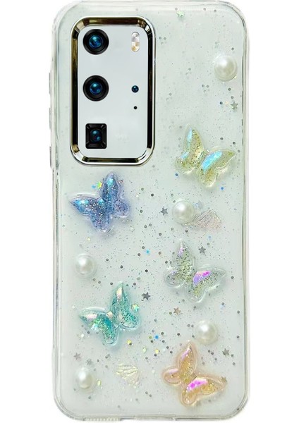 Huawei P40 Için Renkli Çiçek Tpu Kılıf (Yurt Dışından)