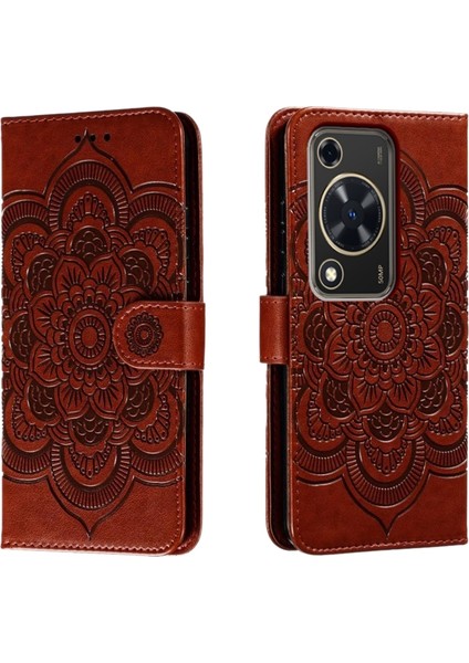Huawei Enjoy 70 Için Mandala Pu Kılıf (Yurt Dışından)