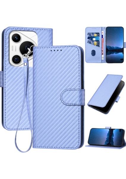 Huawei Pura 70 Pro / Pura 70 Ultra Için Karbon Fiber Pu Kılıf (Yurt Dışından)