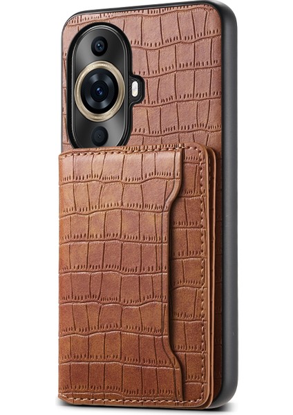 Huawei Nova 11 Pro Için Timsah Dokulu Pu Kılıf (Yurt Dışından)