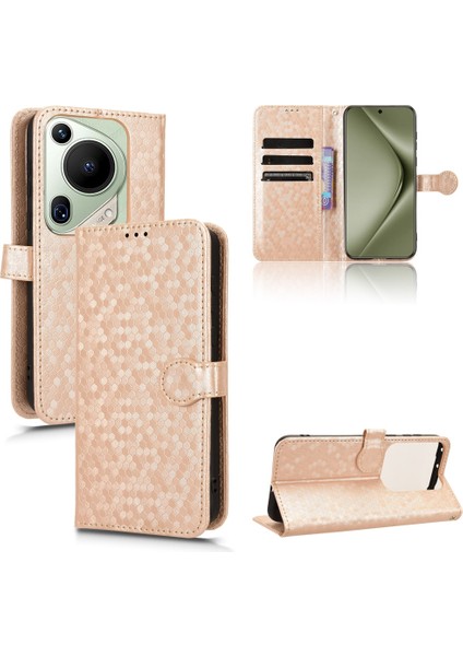 Huawei Pura 70 Pro / Pro+ Için Nokta Dokulu Deri Kılıf (Yurt Dışından)