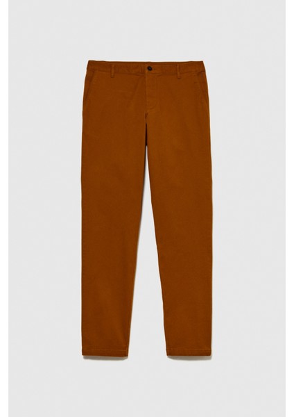 Esnek Slim Fit Chino Pantolon Erkek Kahverengi T-Shirt - 323A4JGCSF03E fiyatları