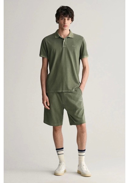 Erkek Yeşil Regular Fit Logolu Polo
