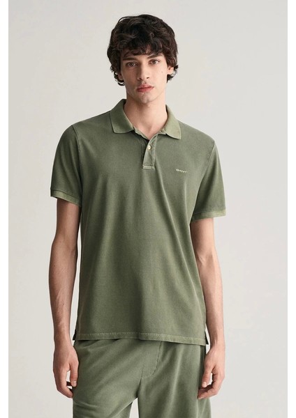 Erkek Yeşil Regular Fit Logolu Polo