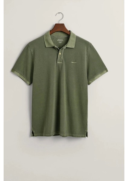 Erkek Yeşil Regular Fit Logolu Polo