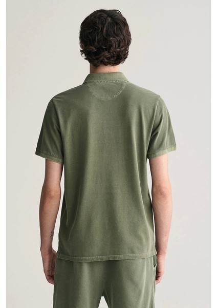 Erkek Yeşil Regular Fit Logolu Polo