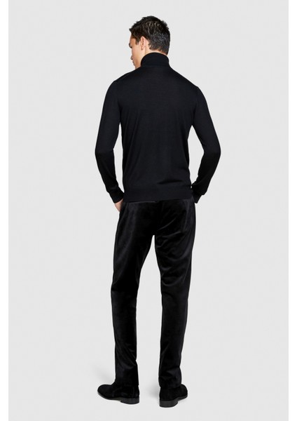 Regular Fit Kadife Pantolon Erkek Siyah T-Shirt - 323A42QJSF041 fırsatları