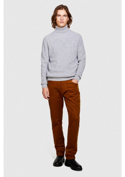 5 Cepli Regular Fit Kadife Pantolon Erkek Kahverengi T-Shirt - 323A432XSE01Q