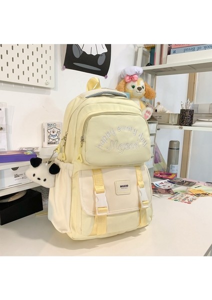 Öğrenci Okul Çantası Kız Çok Renkli Omurga Koruması Su Geçirmez, Aşınmaya Dayanıklı Mektup Sırt Çantası (Yurt Dışından)