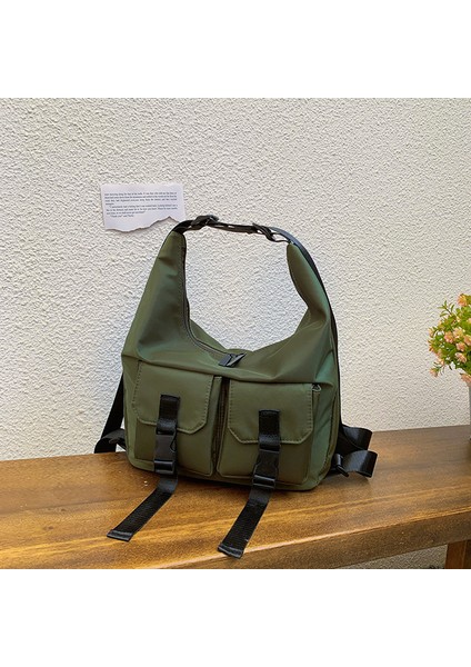 Büyük Kapasiteli Omuzdan Askili Çanta Erkek Japon Tarzı Harajuku Retro Iş Giysisi Askılı Çanta (Yurt Dışından)