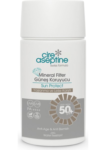 Mineral Filtreli Güneş Kremi Yaşlanma ve Leke 50 Spf 50 ml