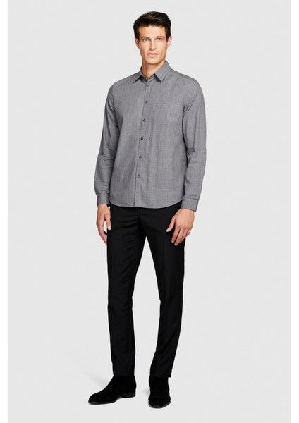 %100 Koton Regular Fit Kareli Gömlek Erkek Renkli Gömlek - 323A5RDJSQ02K
