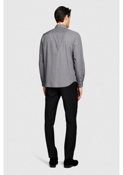 %100 Koton Regular Fit Kareli Gömlek Erkek Renkli Gömlek - 323A5RDJSQ02K