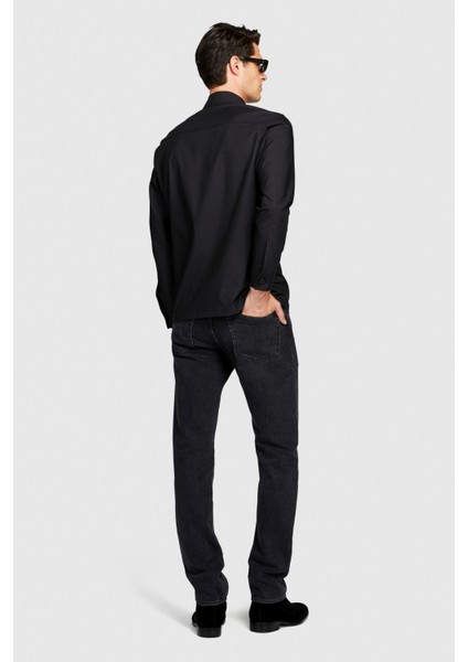 Liyosel Karışımlı Oversize Gömlek Erkek Siyah Gömlek - 323A5T3RSQ02P indirimleri