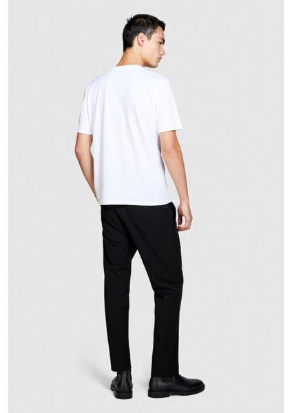%100 Koton El Baskılı T-Shirt Erkek Beyaz T-Shirt - 323A3096S1030 indirimleri