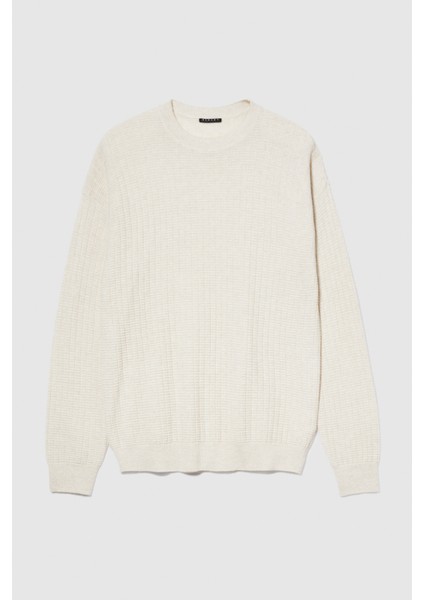 Yün Karışımlı Bisiklet Yaka Kazak Erkek Renkli Kazak - 323A1041T102A fiyatları