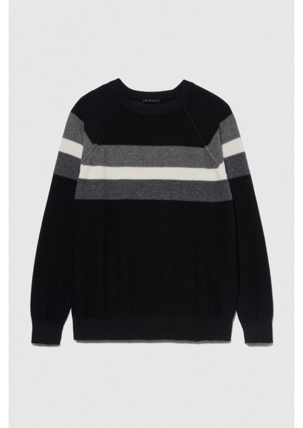 Çizgili Koton Karışımlı Kazak Erkek Renkli Kazak - 323A1198T102D modelleri