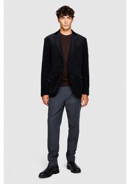 %100 Koton Slim Fit Kadife Ceket Erkek Siyah Mont - 323A2SFRSW01B fiyatları