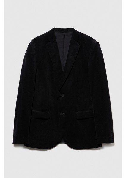 %100 Koton Slim Fit Kadife Ceket Erkek Siyah Mont - 323A2SFRSW01B modelleri