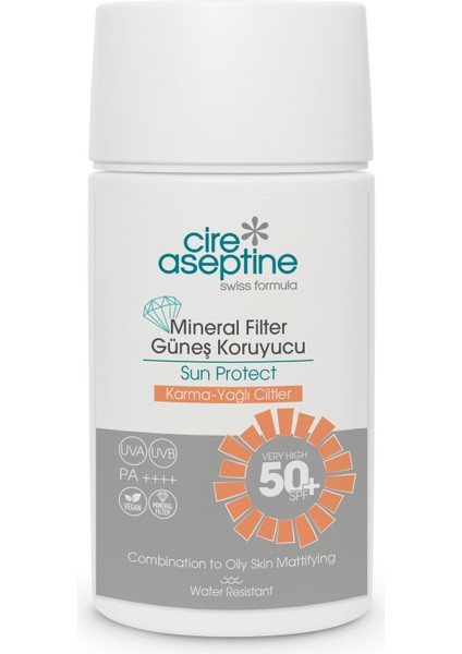 Mineral Filtreli Güneş Kremi Karma ve Yağlı Ciltler 50 Spf 50 ml