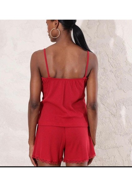 Bordo Viskon Pijama Takımı