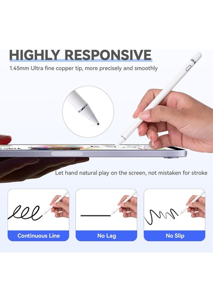 Android Tüm Tablet Telefonlarla Uyumlu Stylus Dokunmatik Tablet Kalemi Pencil Yazı Çizim